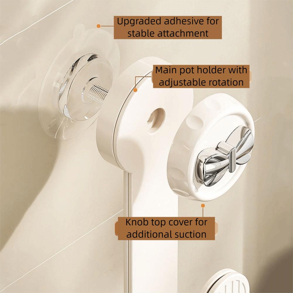 3Pcs Wall Mounted Suction Cup Pot Lid Rack Punch Free Cutting Board Storage Rack  Kitchen