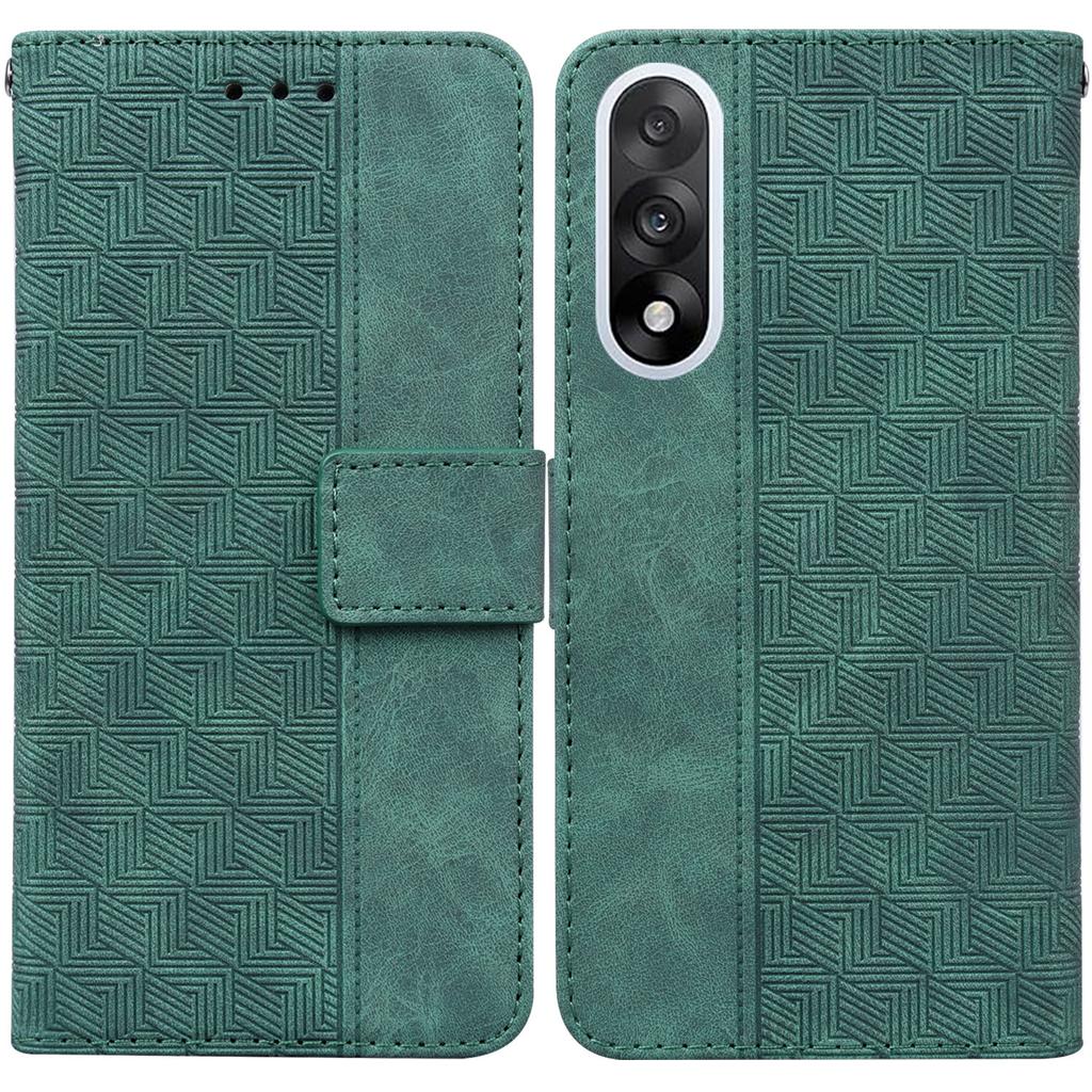 For OnePlus Nord 5 5G Case Geometry Pattern Leather Wallet Phone Cover with Wrist Strap
