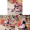 Costume da Maid Lolita Giapponese con Orecchie da Gatto per Cosplay Anime e Outfit da Ragazza Dolce