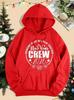 2026 Women's Autumn-Winter Happy New Year Crew Design Hip Hop Pocket Hoodie