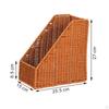 Bookend Desk Bookshelf Display Stand Book Shelf Decorative Woven Magazine Rack Organizer for Office
