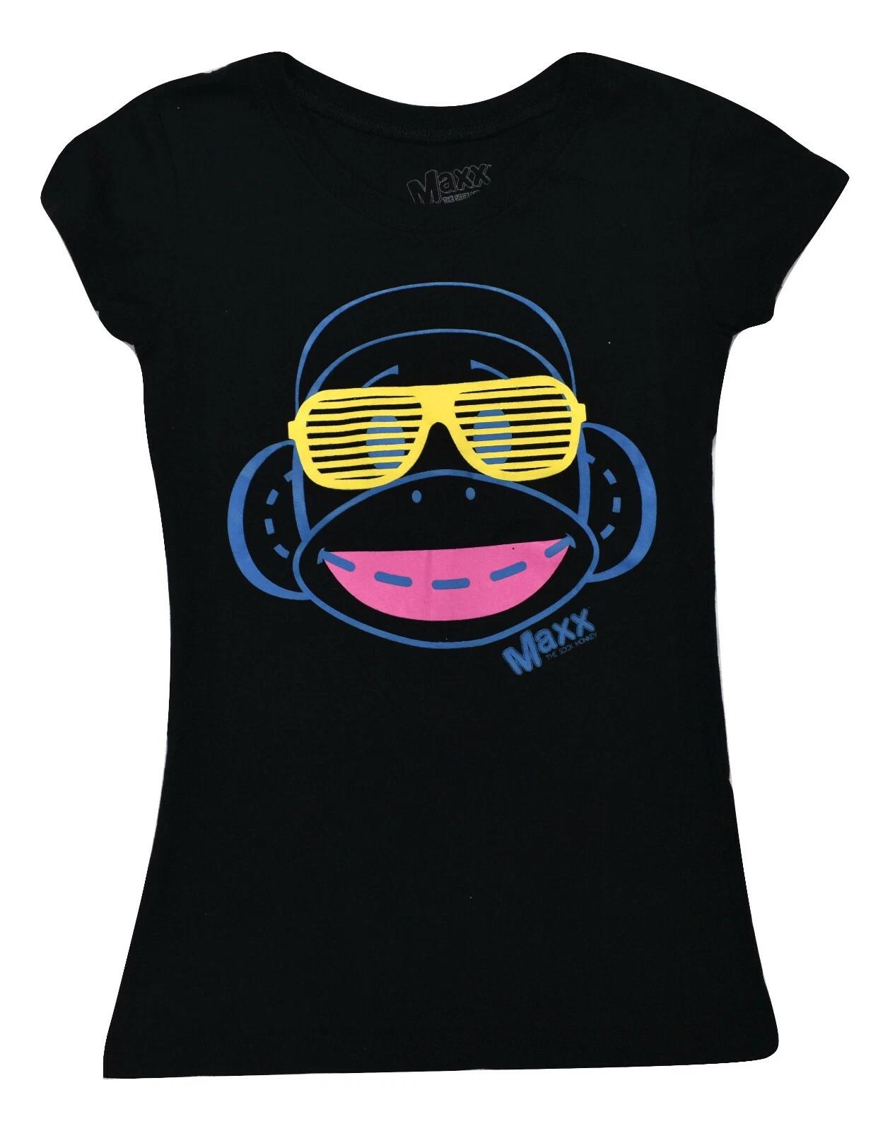 

Maxx The Sock Monkey Youth Girls Monkey Face Shirt New Size 4-5, 6-6X, 10-12 2XL