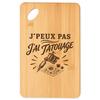 Planche À Découper - PLANETEE - J'peux Pas Minimaliste - Bambou 30×20 Cm - Gravée Laser - Trou 24 Mm