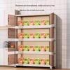 Beifu Heavy-Duty 4-Tier Carbon Steel Kitchen Storage Rack