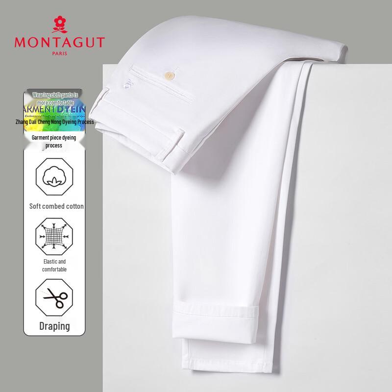 

MONTAGUT Men s Garment-Dyed Combed Cotton Casual Pants 34