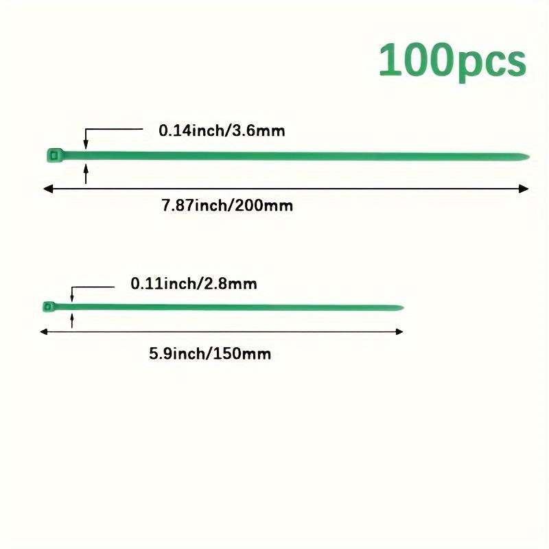 100 stk Hagekabelbinder, Planteinnpakning, Plantefiksering, Hagepleie, Bruk Pottehageplantehylle Fiksering
