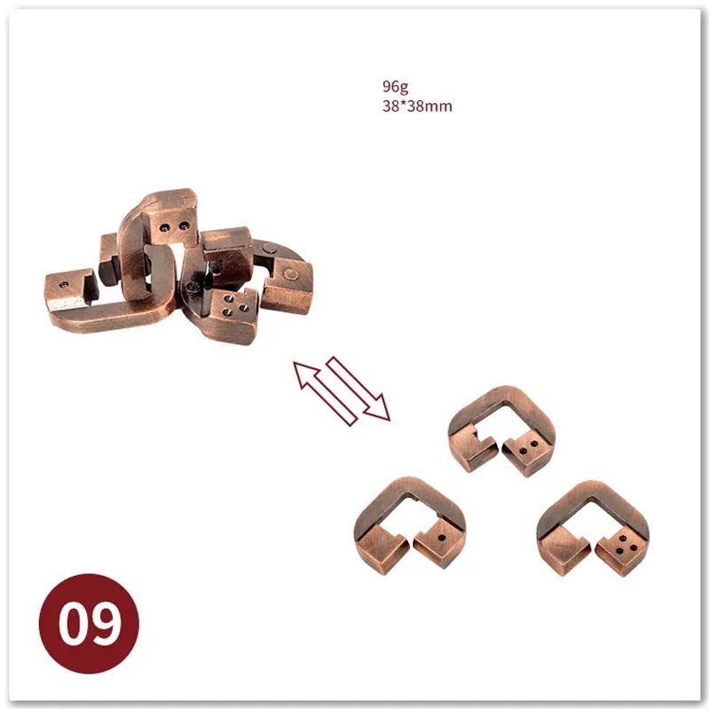 Metal 3D Jigsaw Puzzle Solving Toys Puzzle Unlocking Ring Buckle Children Adult Puzzle Games Leisure Puzzle Games