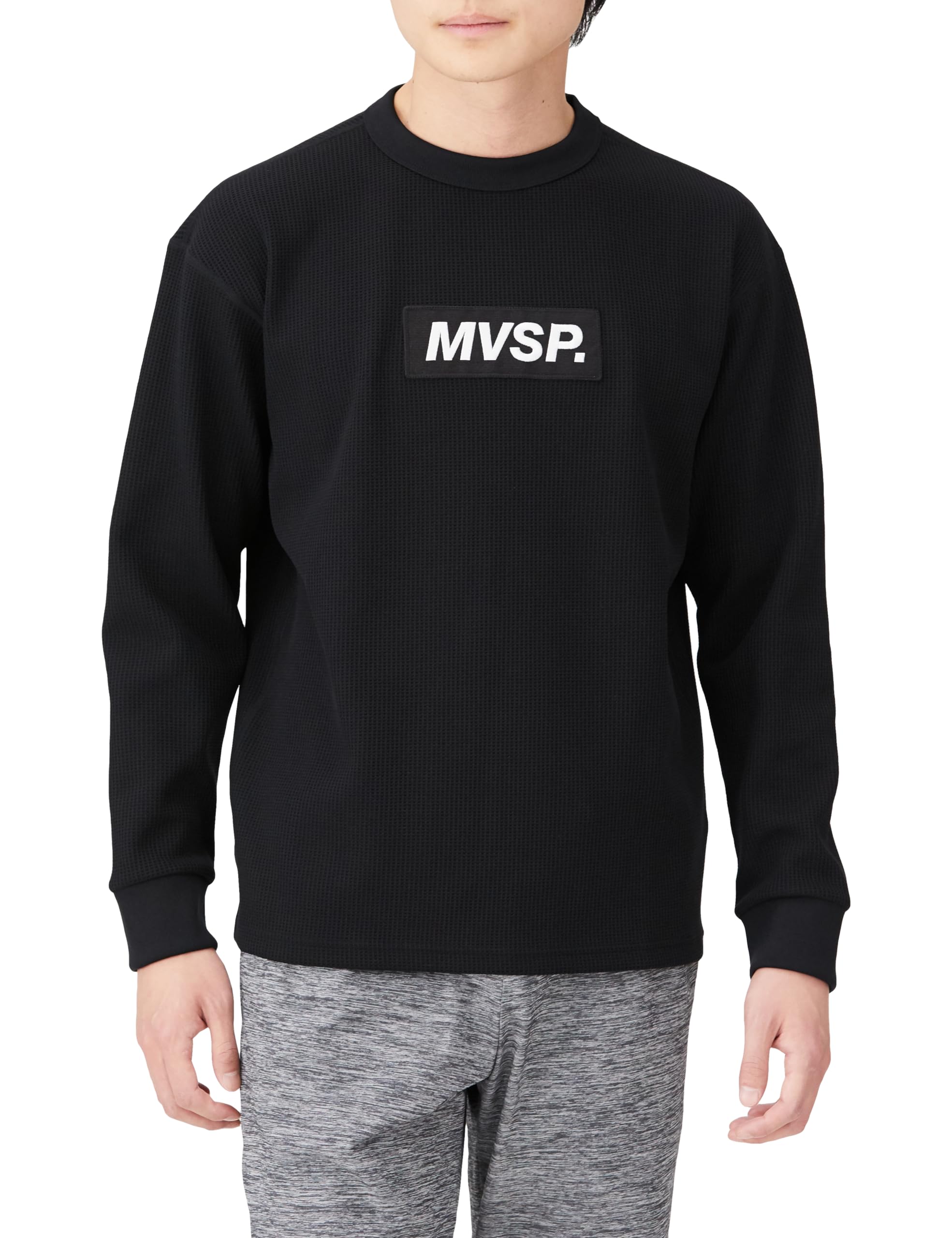 

Move Sports MVSP Sweatshirt with Descente Box Waffle Crew Long UV Protection Size O Men s S.F.TECH Logo, Neck, Sleeve, Stretch, Moisture-Wicking, (UPF