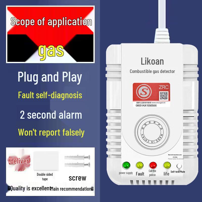 Brangdy Gas Leak Detector with Automatic Shut-off Standard