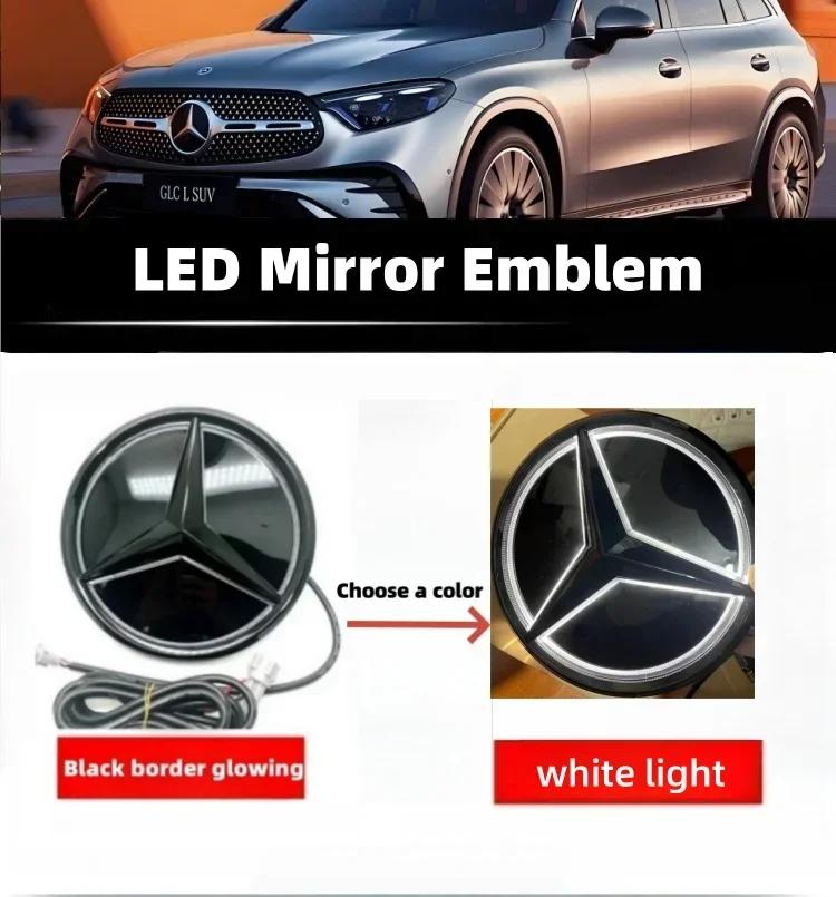 For Mercedes Benz For Mercedes Benz W205 W218 W207 W176 W212 Car Front Grill Logo Light Mirror Face LED Badge Emblem Luminous De