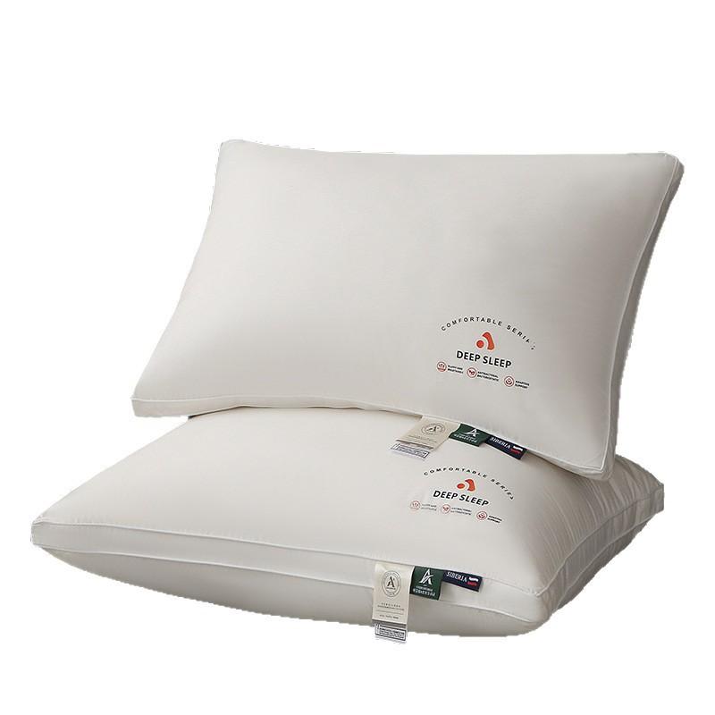 Cotton Hotel Pillow Neck Support Sleep Aid Adult Washable Memory Foam Fill Rectangle Bedding