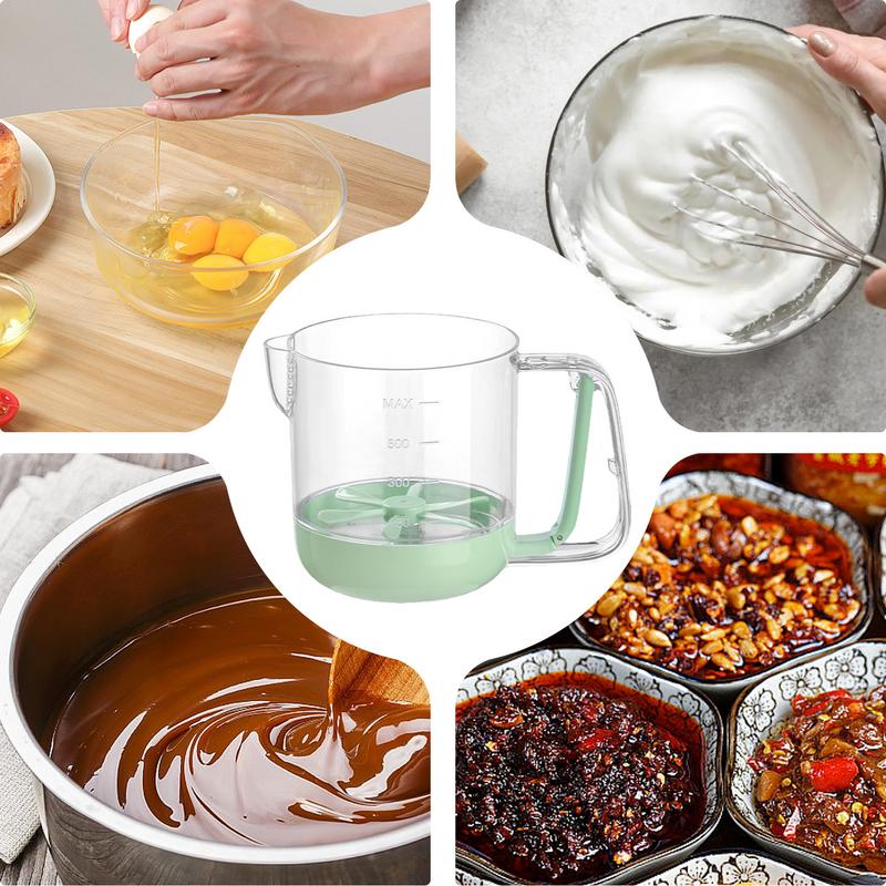 Multifunctional Egg Stir Cup Hand-Pressed Cream Beating Cup Multifunctional Hand Push Mixer Kitchen Gadget For Baking & Cooking