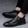 Fashion Italian Men's Genuine Leather Shoes Brand Business Dress Shoe All-Match Comfy Casual Wedding Breathable Antiskid Walking Shoes