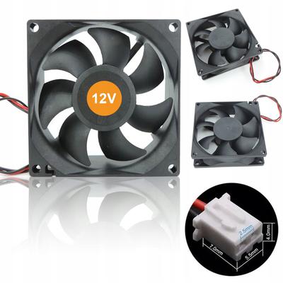 Rosfix Ventilátor 80x80x25 2PIN 12V – Efektivní chlazení | Nízká hlučnost 25 dBA | Snadná montáž a robustní konstrukce