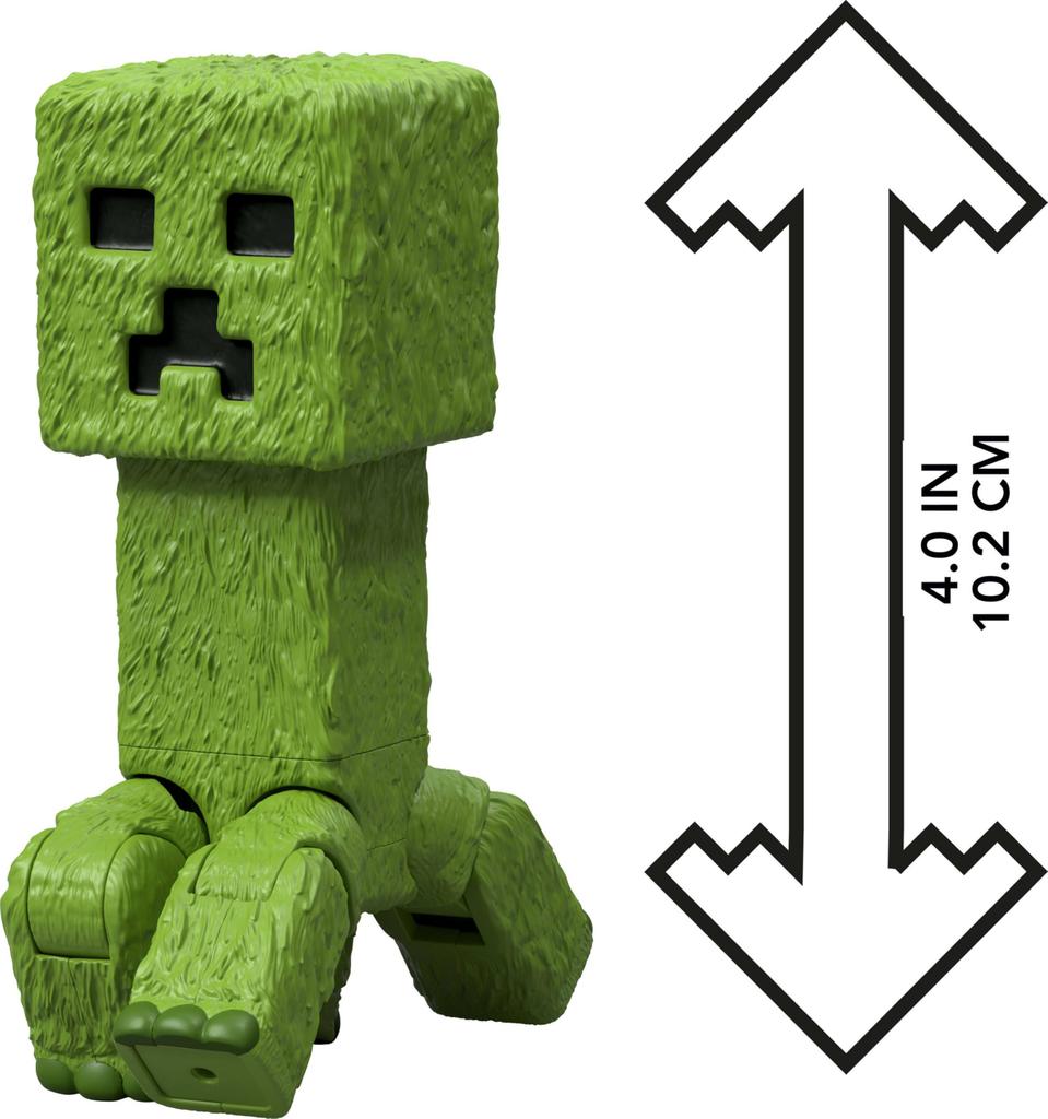 Mattel Minecraft Action Figure Accessory Set Creeper Posable Character Collectible Inspired by the Minecraft Movie & 4-inch
