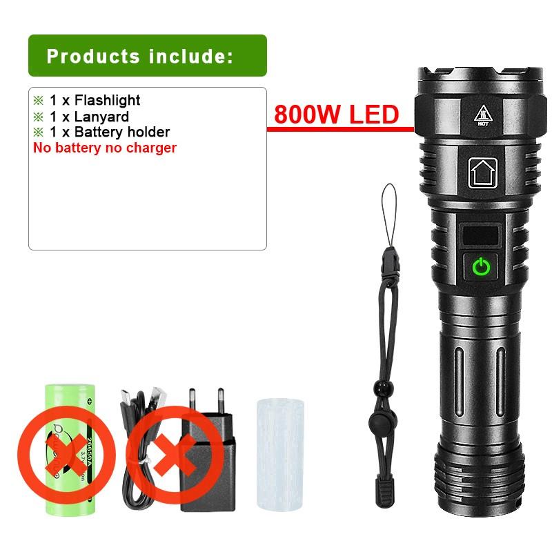 2025 Most Powerful Flashlight Super Bright Rechargeable Led Torch 6000000LM Long RangeTactical Flashlights Zoom Camping Lantren