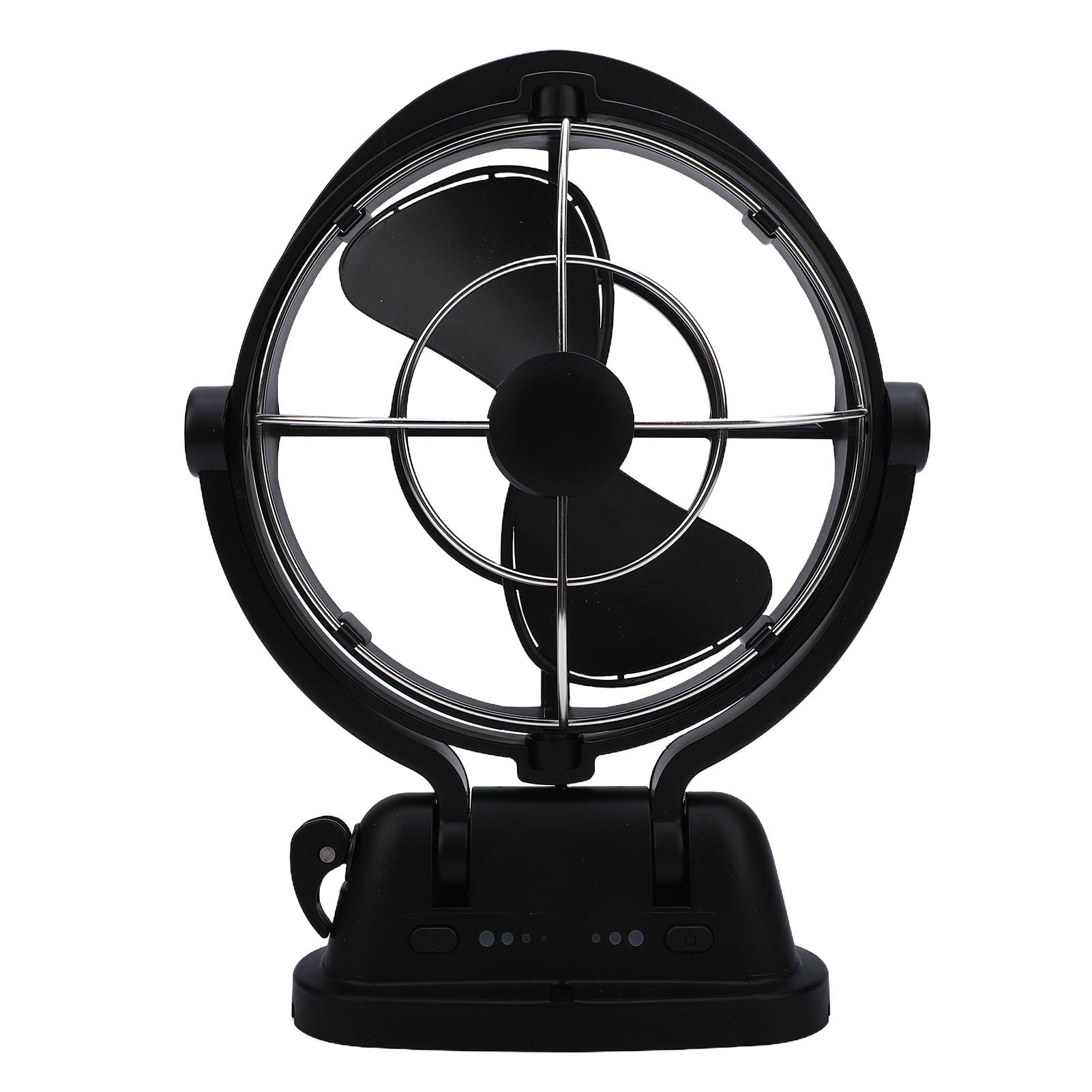 

Auto Sensing DC 3 Speed Cabin Fan Quiet Omnidirectional Low Power Draw Fan for Boats and RVs Black чёрный
