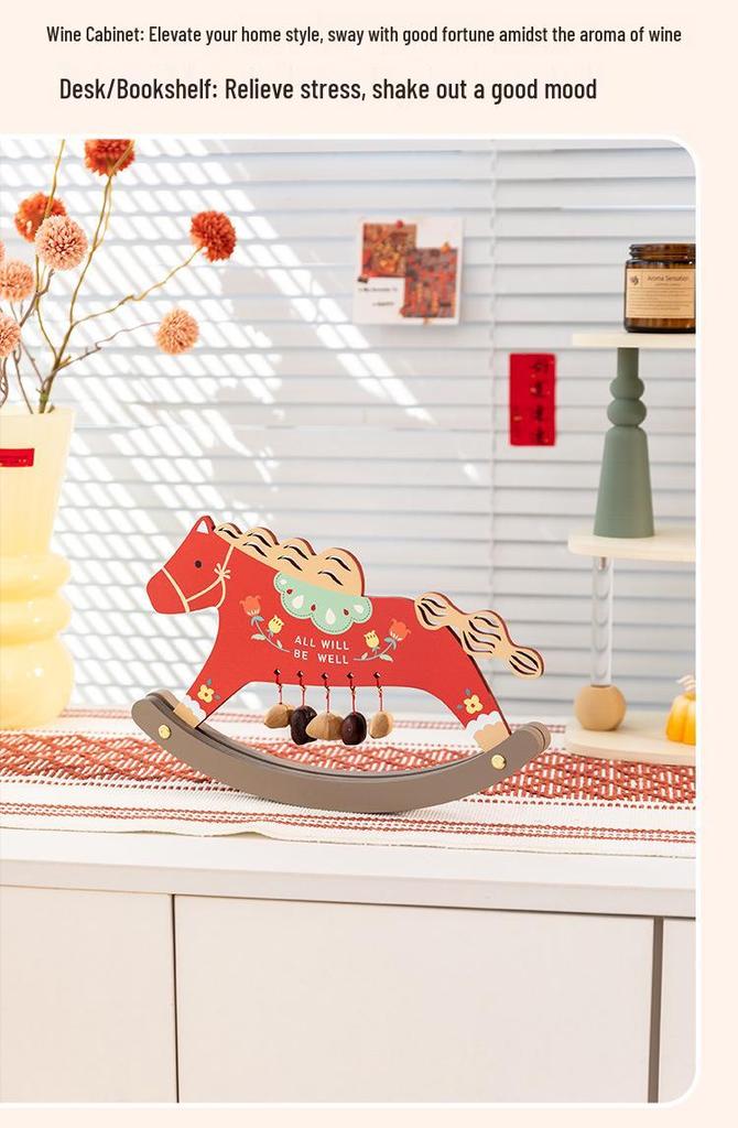 A'ying Horse Mascot Ornament for Prosperity - Ideal for Living Room, Entrance Hall, TV Cabinet, Office, or as a High-End Housewarming Gift