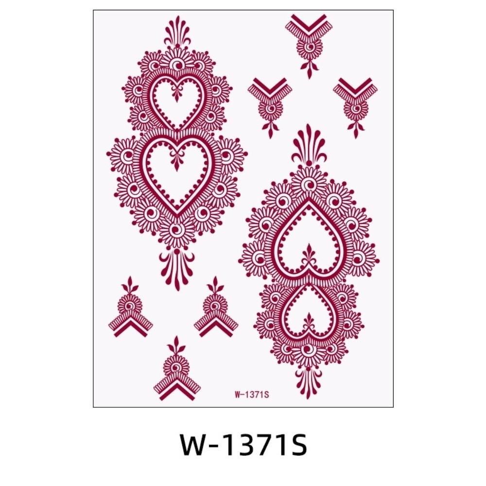 Legs Arm Henna Tattoo Stickers Red Mehndi Stickers Red Henna Tattoo Decals  India Mehndi