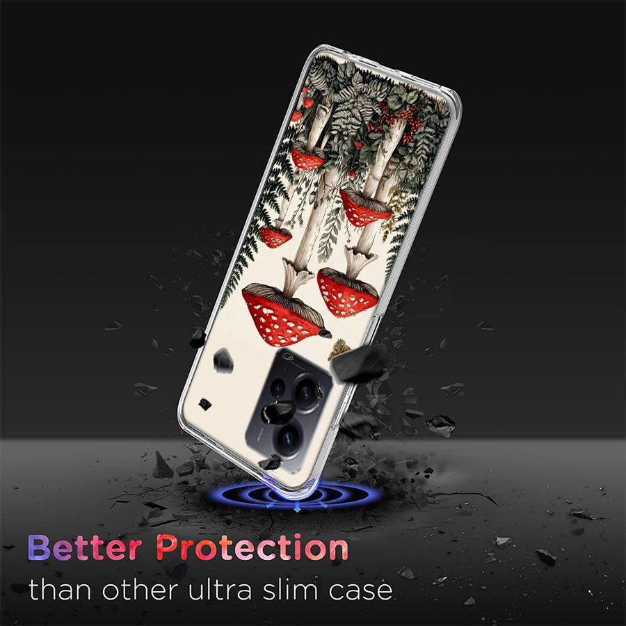 Colorful Mushroom Phone Case For Redmi 12 13C 12C 15C 9 10 10C Note 13 Pro Plus 14 15 Pro 9T 9C 9A TPU Soft Cover Clear Cell Cas