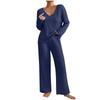 2025 Autumn/Winter Women's Wide-Leg Tracksuit: Casual Long-Sleeve Two-Piece Set for Commuting & Multi-Occasion Wear