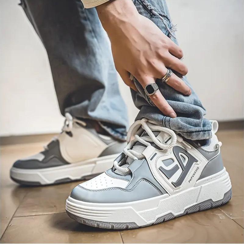 Sports Fitness Men Shoes Fashion Mixed Colors Flatform Sneakers Male Thick Sole Heighten Casual Shoe Outdoor Running Sneaker New