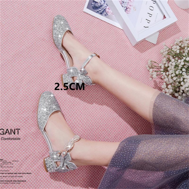 

Newest Spring Summer High Heels Girls Shoes Princess Dress Dance Performance Comfortable Kids Student Baby Soft Bottom C 29