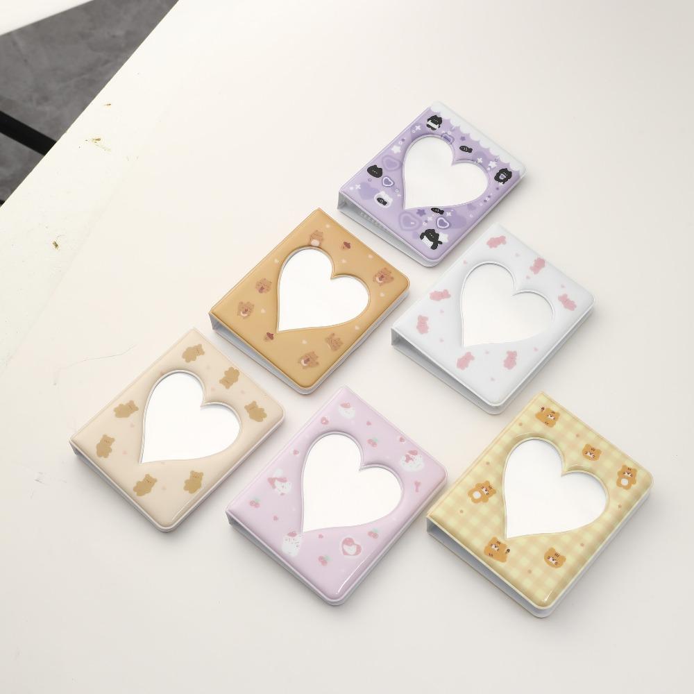 

3 Inch 36 Pockets Photo Album Cute Bear Name Card Book Mini Photo Holder Tiger