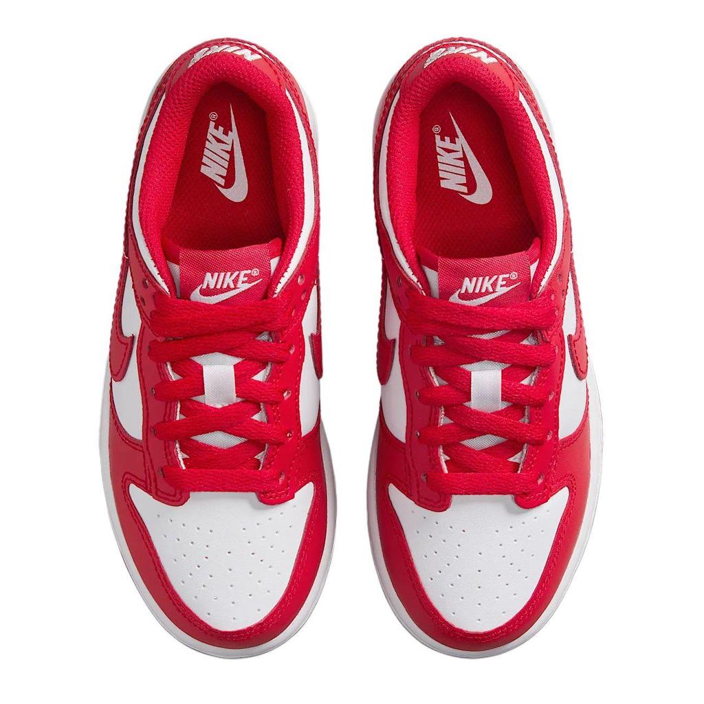Nike Dunk Low White University Red Preschool Lifestyle Shoes FB9108-119