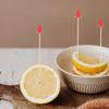 100Pcs Christmas Tree Shape Bamboo Cocktail Picks Food Safe Smooth Finish Fruit Skewers for Bar Party Ktv Home Garnish