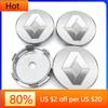 2026 Quente Para Renault Adesivos Internos 4 Peças 60mm Para Renault Clio Laguna 2 Megane 2 3 Duster Logan Captur Centro de Roda de Carro C