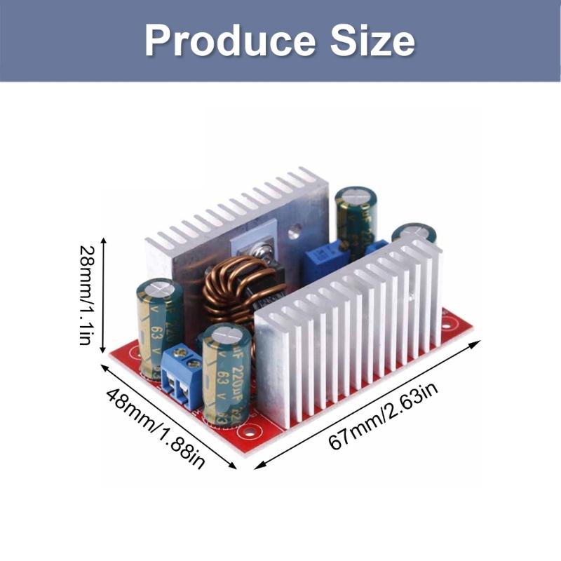 Hochleistungs 400W 15A Aufwärtswandler 8,5-50V auf 10-60V Einstellbare Spannungen Aufladen Aufwärtsmodul für LED-Licht
