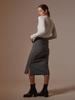 AYIHOLIC CASHMERE Ribbed Round Neck Knit With Sleeve Slits
