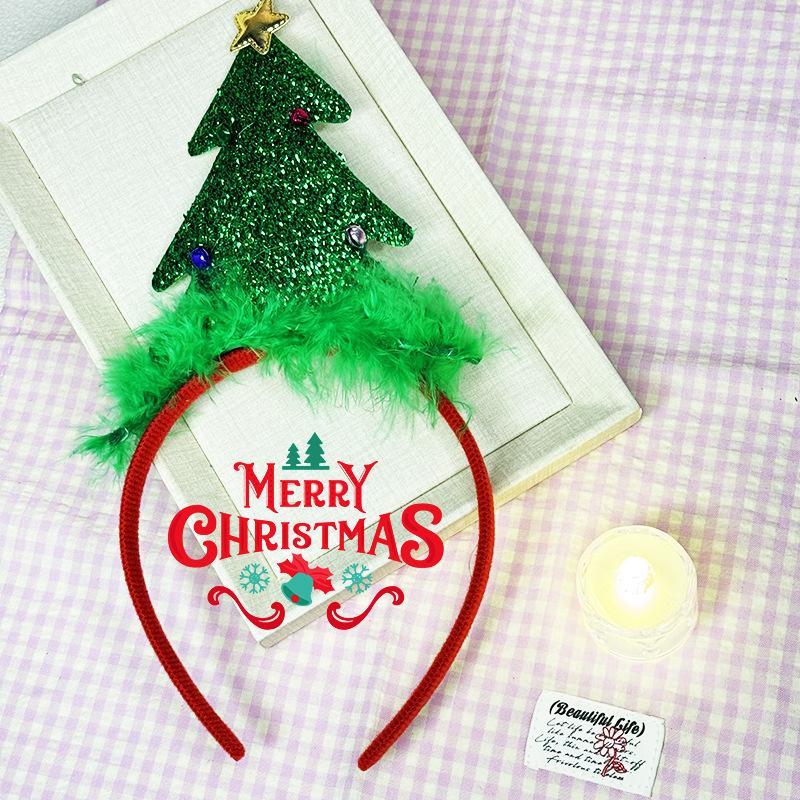 3 Pack Fuzzy Christmas Tree Headbands