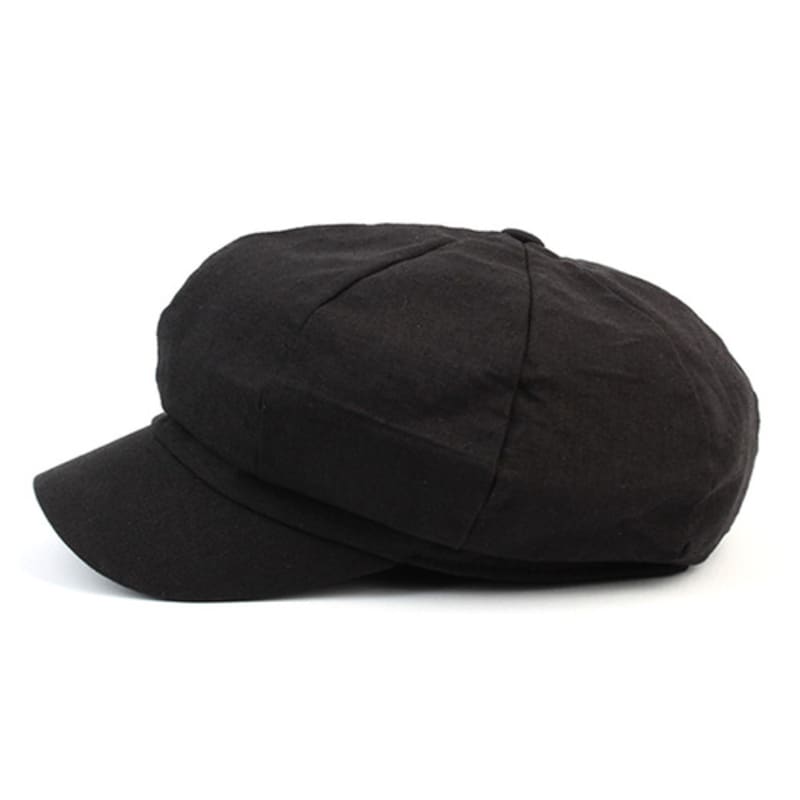Universal chemistry Vintage Linen Black Newsboy Cap