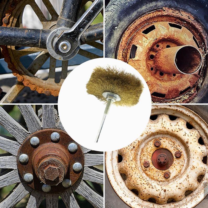 Drill Wire Brush Auto Parts Adhesive Removal Brush Pen Wheel Cup Brushes Abrasive Copper Brass Wire Wheel Brush Tool For All