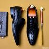 Genuine Leather Black Mens Shoes Oxford Office Shoes For Men Luxury Dress Shoes Slipon Wedding Shoes For Men
