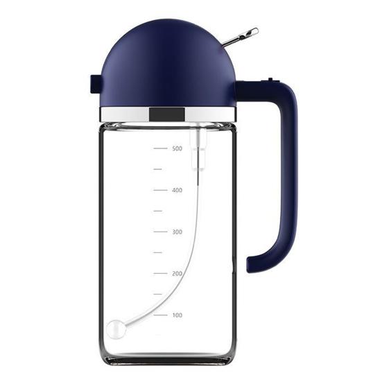 Yousheng 500ml Oil Sprayer Anti-clogging 2-in-1 Glass Clear Scale Vinegar Dispenser for Barbecue