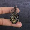 Labradorite Gemstone Handmade Copper Wire Wrap Jewelry Pendant 2.36" j3m07
