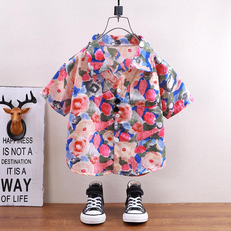Children's Short Sleeve Summer Shirt – Hong Kong Style Casual Boys' Top