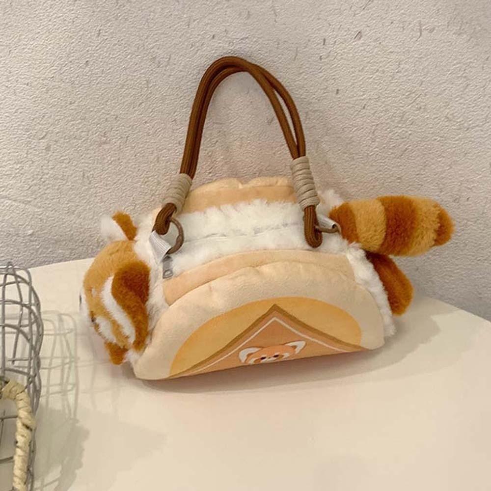 Cartoon Raccoon Shoulder Pouch Cute Golden Snub-nosed Monkey Bag  Children's Gift