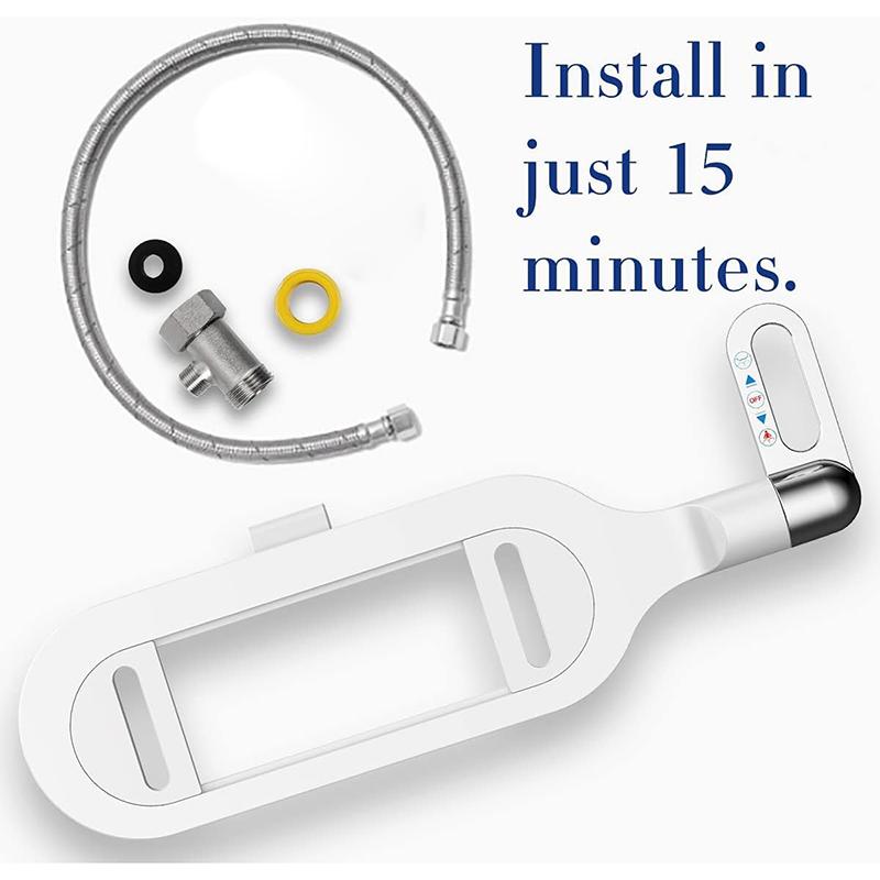 Adjustable Eco-Friendly ABS Hotel Use Fresh Water Spray Non-Electric Ultra-Slim Modern Dual Nozzle WC Bidet Sprayer Toilet