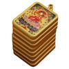 Fünf-Wege-Gott des Reichtums Halskettenseil, handgewebtes Anhängerschnur, Bienenwachs Thangka handbemalte Legierung Accessoires, Tibetanisches handgeriebenes Baumwollseil