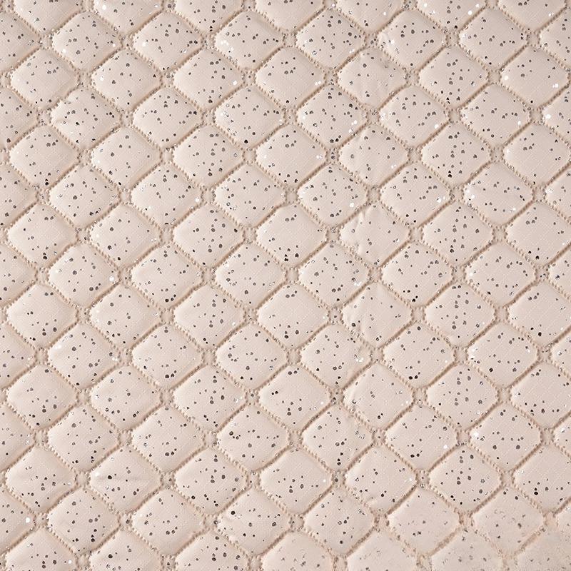 Ultrasonic Embossed Diamond-shaped PU Leather Fabric Lining Free Clothing Handbags Designer Clothing Sewing Accessories