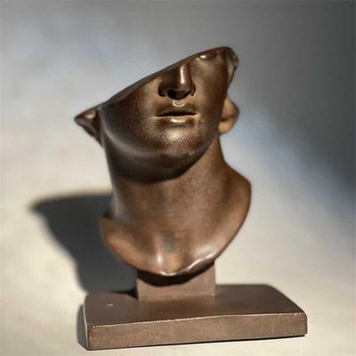 Keramik Handwerkskunst Realistische Figuren Skulptur Davids Künstlerische Statue Abstraktes Menschliches Gesicht Griechische Figuren Heimdekoration