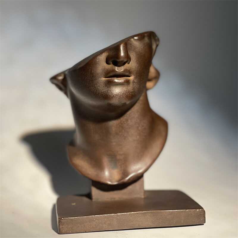 Artigianato Ceramico Scultura di Figura Realistica Statua Artistica di David Volto Umano Astratto Statuette Greche Decorazione per la Casa