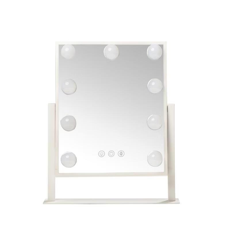 Oenyled Большое настольное зеркало для макияжа с 9 светодиодными лампами