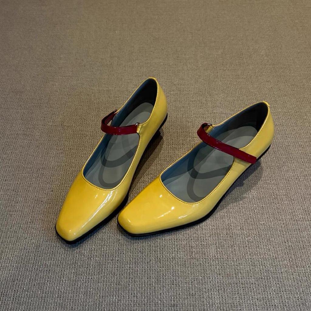 Women's Mary Janes Shoes New High Quality Pumps Unique High Heels Dress Shoes Square Toe Shallow Buckle Strap Women's Shoes