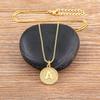 Nidin New Trendy Initial 26 Letters Pendant Charm Name Necklaces Cubic Zirconia Statement Jewelry Party Gifts For Women Men