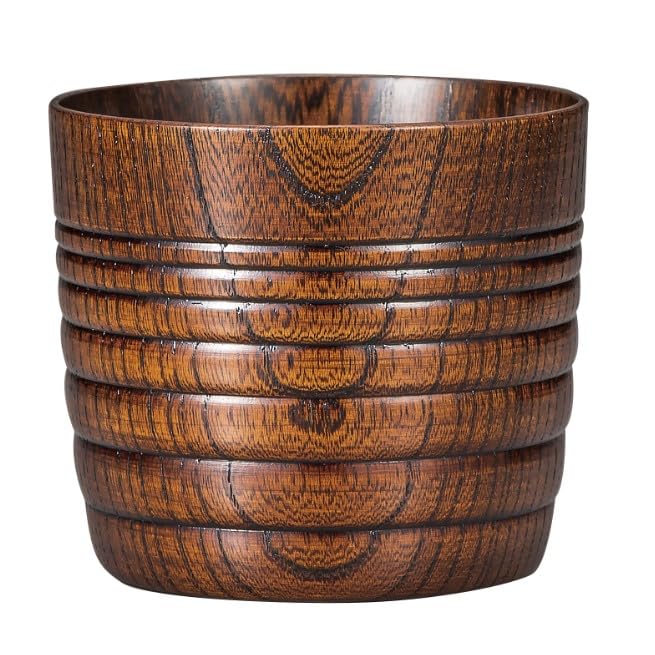 Maeju Lacquerware MORI Soba Choko (Sake Cup) with Wiped Lacquer, 8.2cm, 6K-135